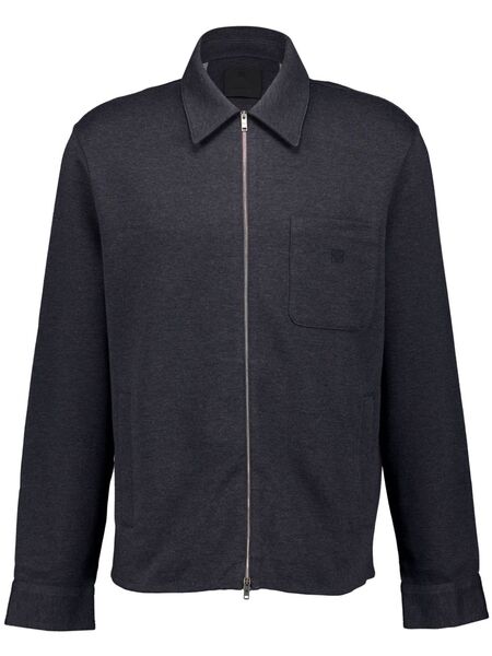  Givenchy Zipped Tailored Cotton Shirt - Grey 