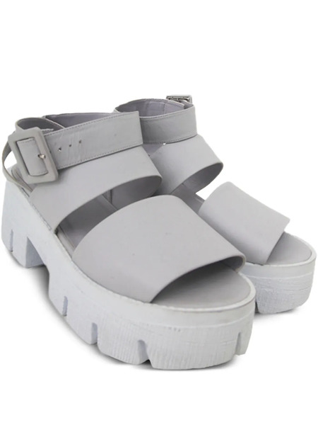  Gloria Coelho Buckle-strap Platform Sandals - Grey 