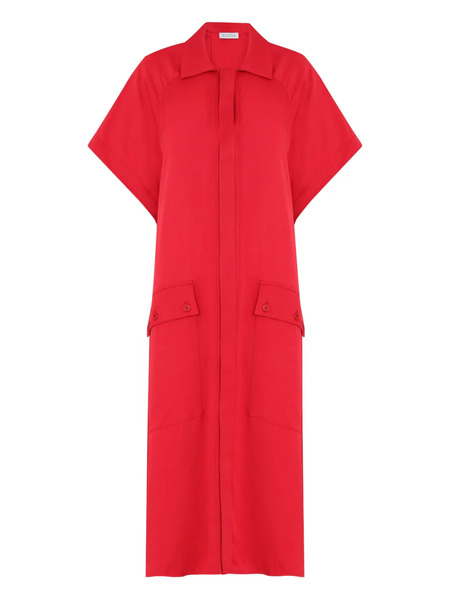  Gloria Coelho Button Flap-pocket Dress - Red 