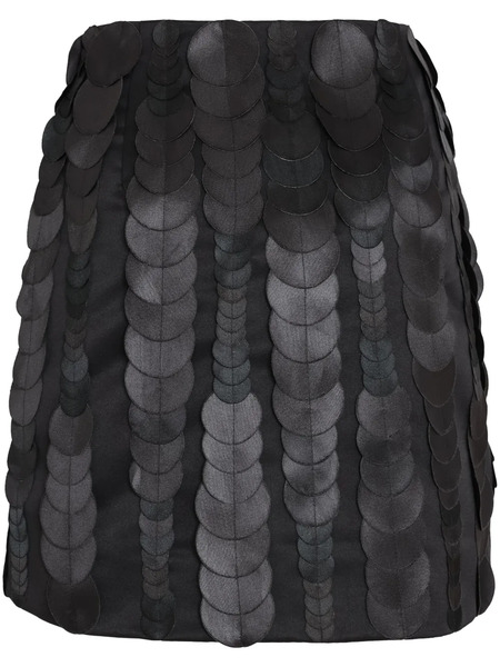  Gloria Coelho Circular-appliqué Mini Skirt - Black 
