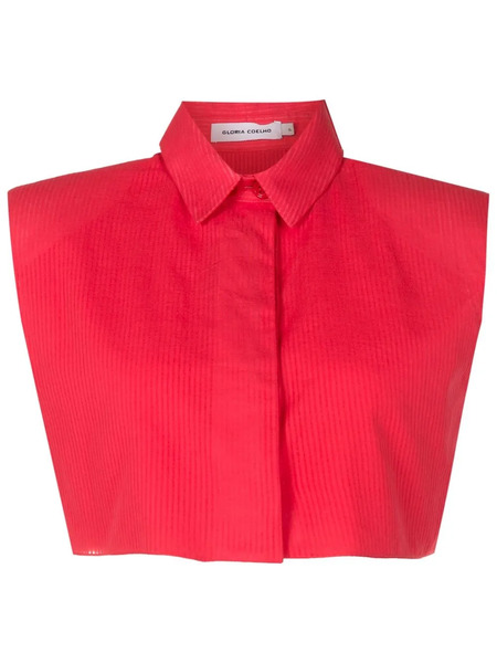  Gloria Coelho Cropped Sleeveless Shirt - Red 