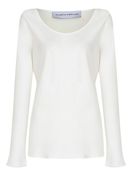  Gloria Coelho Scoop-neck Top - White 