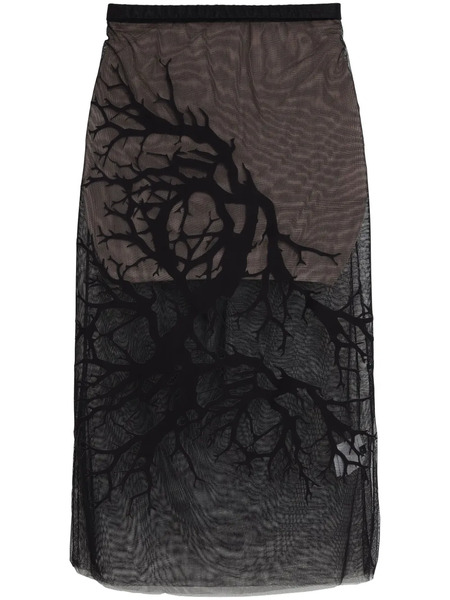  Gloria Coelho Sheer Skirt - Black 