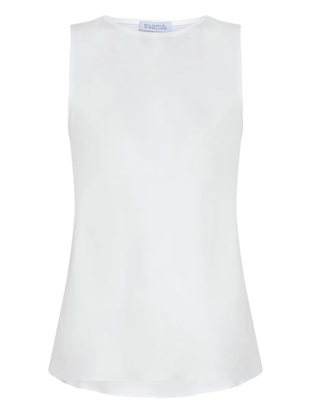 Gloria Coelho Sleeveless Flared Top - White 
