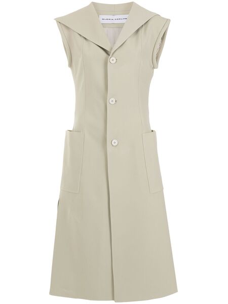  Gloria Coelho Sleeveless Longline Waistcoat - Neutrals 