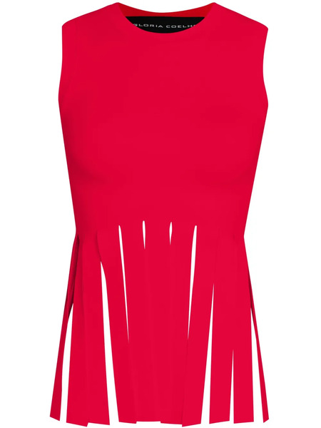 Gloria Coelho Sleeveless Top - Red 
