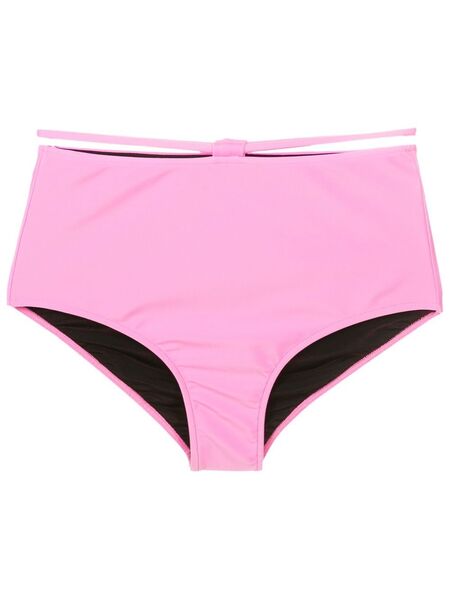  Gloria Coelho String-detail High-rise Bikini Briefs - Pink 
