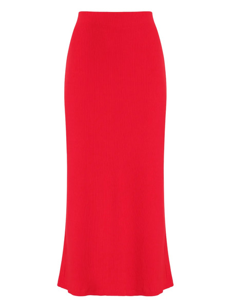  Gloria Coelho X Isabella Fiorentino Split Midi Skirt - Red 