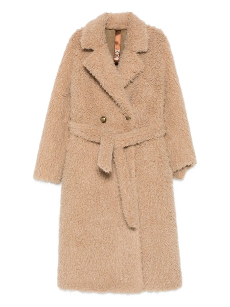  Glox Double-breasted Belted Coat - Neutrals 