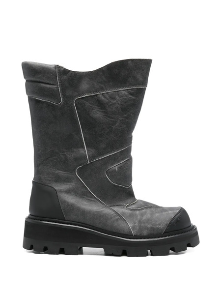 Gmbh Aeon High Shaft Cracked Leather Boots - Grey 