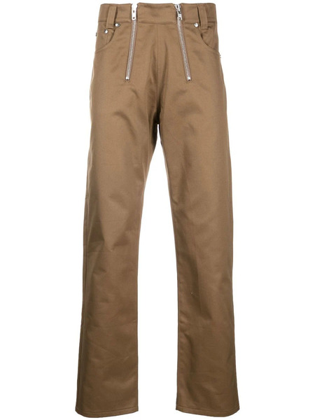 Gmbh Double-zip Straight-leg Jeans - Brown 