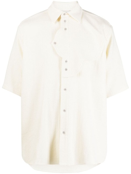  Gmbh Layered-detail Terry-cloth Shirt - Neutrals 