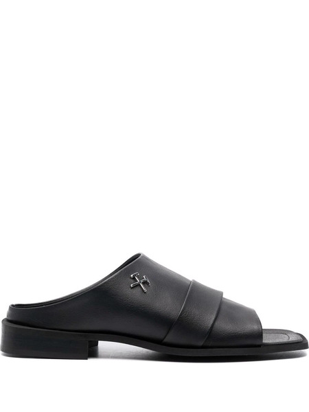  Gmbh Logo-plaque Faux-leather Sandals - Black 