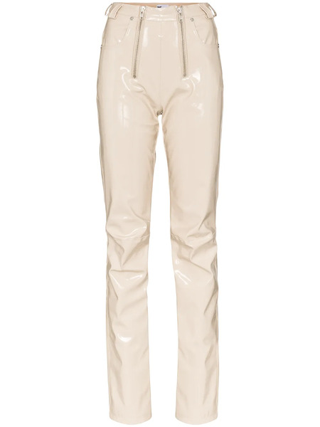  Gmbh Zip Detailed Straight Leg Trousers - Neutrals 