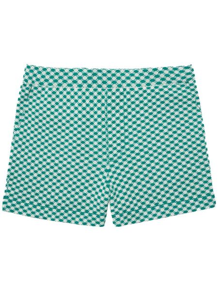  God's True Cashmere Geometric-print Shorts - Green 