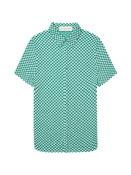  God's True Cashmere Short-sleeve Buttoned Shirt - Green 