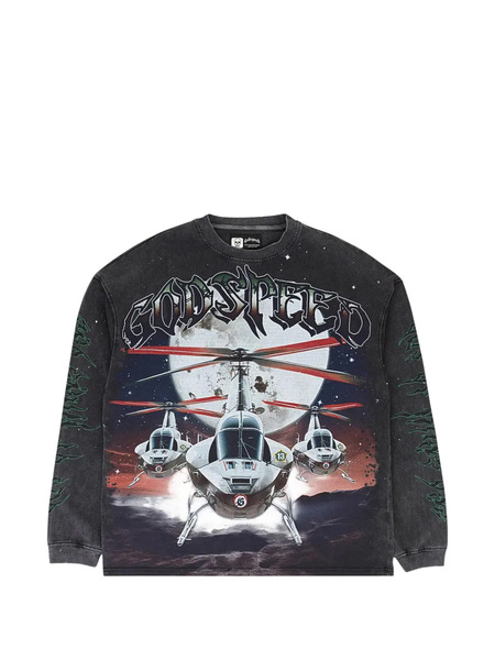  Godspeed Long-sleeve Graphic Sweatshirt - Grey 