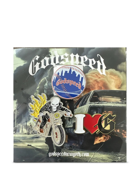  Godspeed New York Pins (set Of Three) - Black 