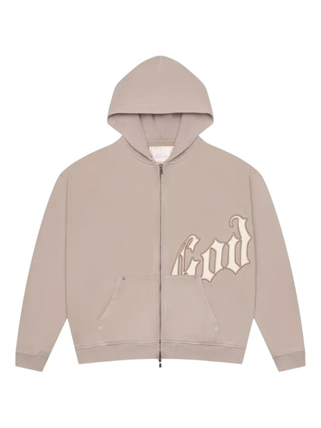  Godspeed Og Logo V2 Zip-up Hoodie - Neutrals 