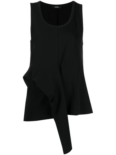  Goen.j Asymmetric Sleeveless Top - Black 