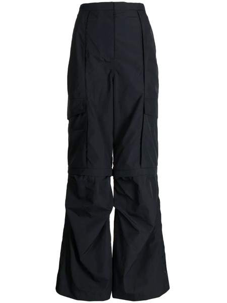  Goen.j Detachable-panel Wide-leg Cargo Pants - Blue 