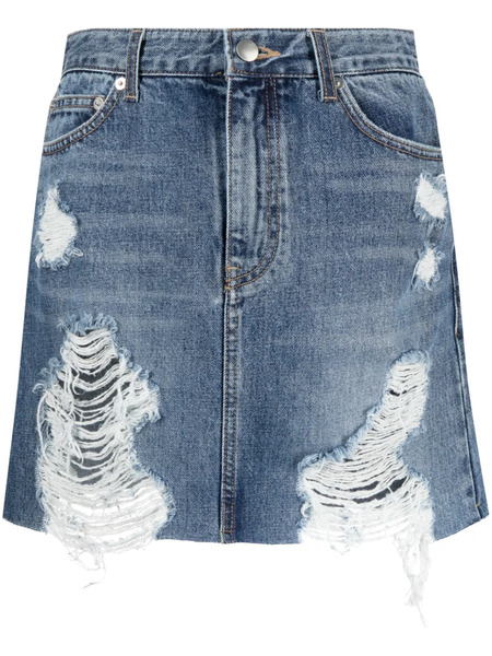  Goen.j Distressed Denim Skirt - Blue 