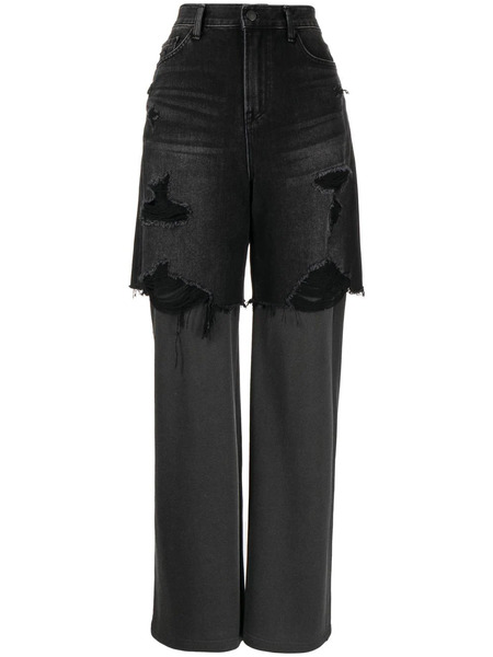  Goen.j Distressed Straight-leg Jeans - Grey 