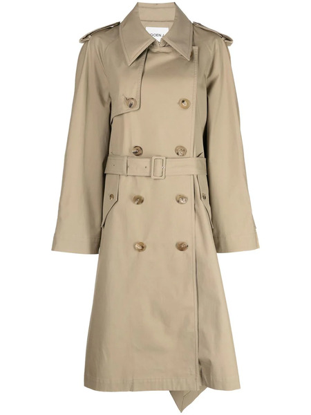  Goen.j Double-breasted Two-tone Trench Coat - Brown 