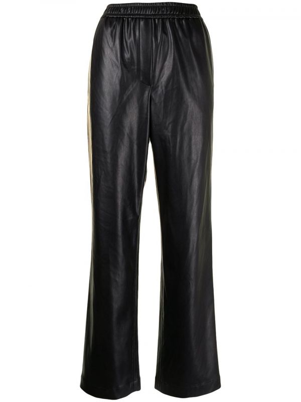  Goen.j Faux-leather Lounge Trousers - Black 