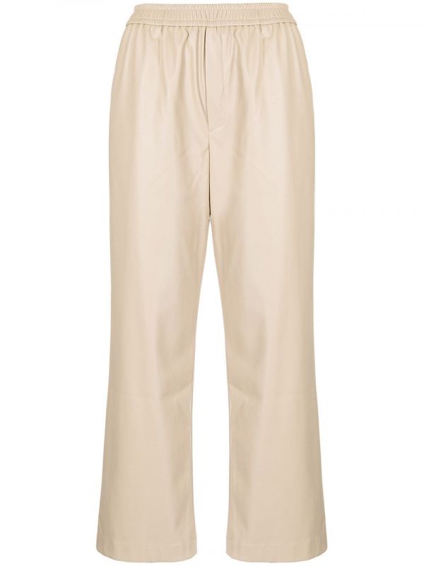  Goen.j Faux-leather Straight Trousers - Brown 