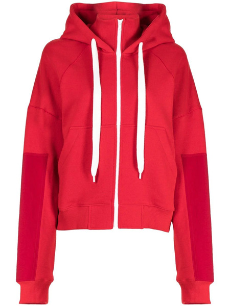  Goen.j High-neck Drawstring Hoodie - Red 