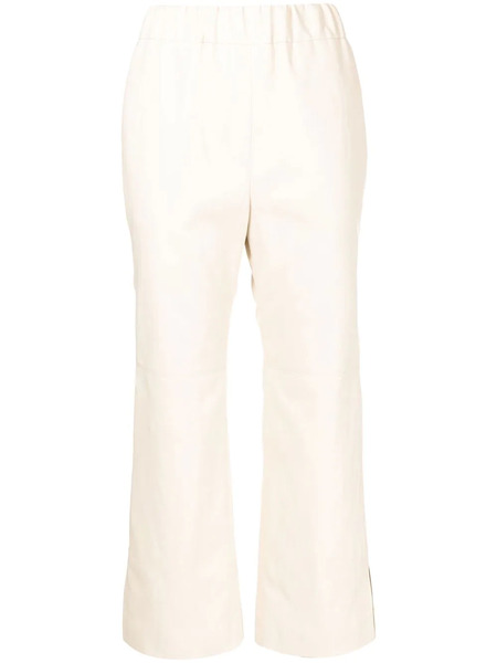  Goen.j High Waist Cropped Trousers - Neutrals 