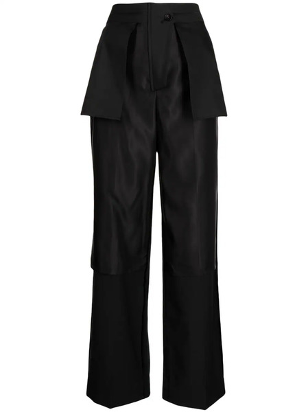  Goen.j Inside-out Straight-leg Trousers - Black 
