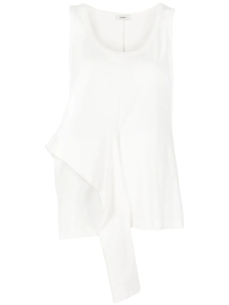  Goen.j Knot-detailing Cotton Tank Top - White 