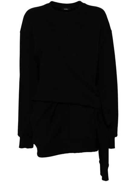  Goen.j Knotted Detail Sweatshirt - Black 