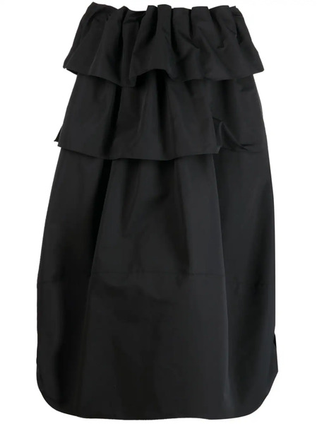  Goen.j Ruffled Midi Skirt - Black 