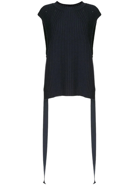  Goen.j Side Taps Knitted Top - Blue 