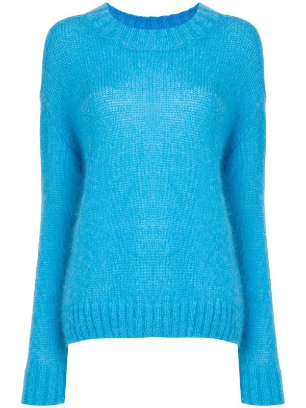  Goen.j Slouchy Ribbed Jumper - Blue 