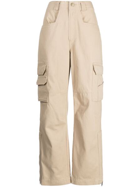  Goen.j Wide-leg Cotton Cargo Pants - Neutrals 
