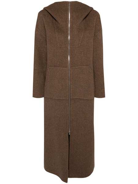  Goen.j Zip-up Hooded Coat - Brown 