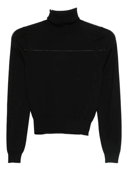  Goes Botanical Roll-neck Sweater - Black 