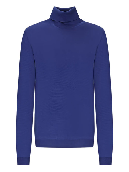  Goes Botanical Turtleneck Sweater - Blue 
