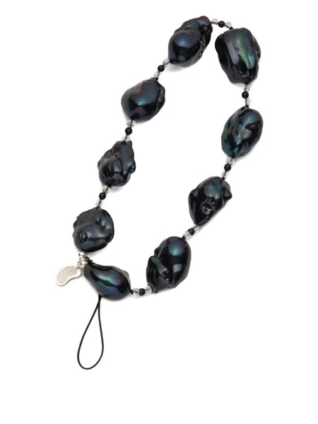  Gohar World Baroque-pearl Phone Charm - Silver 