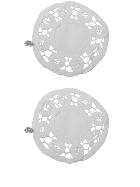  Gohar World Lace Coasters (set Of Two) - White 