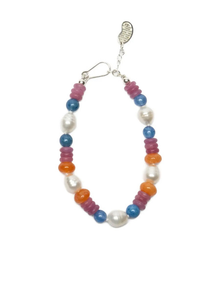  Gohar World Pearl-embellished Bracelet - Silver 