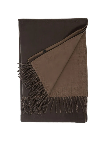  Goia Fringed Rectangular Scarf - Brown 