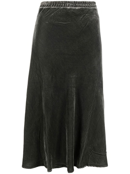  Gold Hawk Velvet Maxi Skirt - Grey 