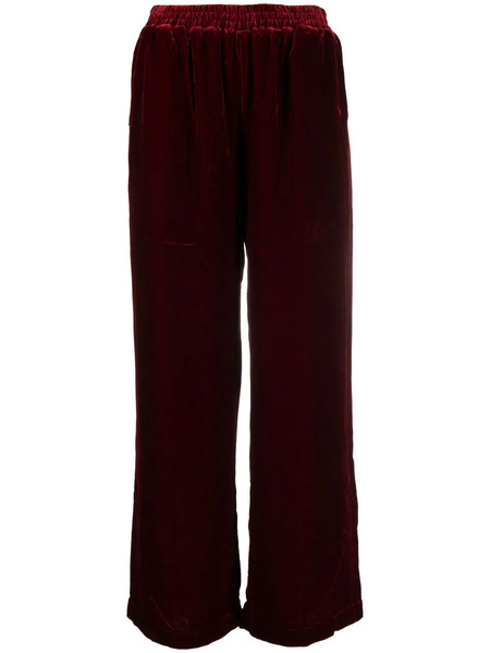  Gold Hawk Velvet Pants - Red 
