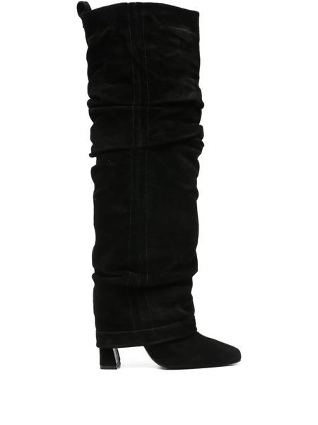  Gold & Rouge Jaika Ruched Boots - Black 