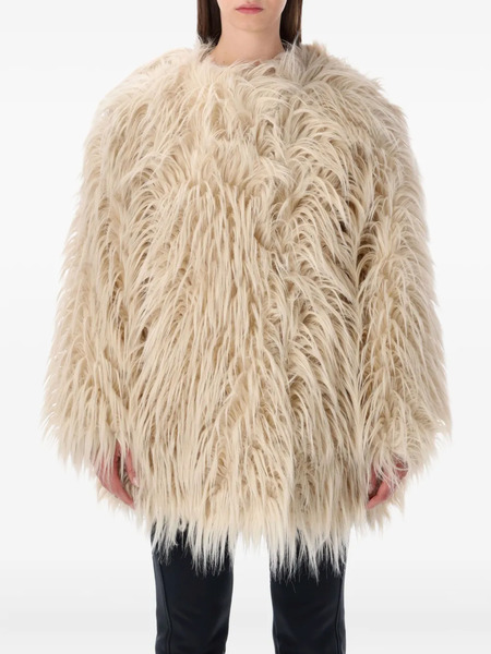  Goldbergh Single-breasted Faux-fur Coat - Neutrals 
